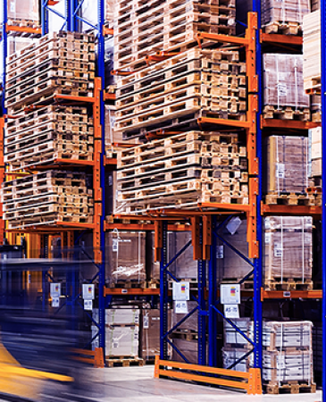 warehouse holding logistics sector goods