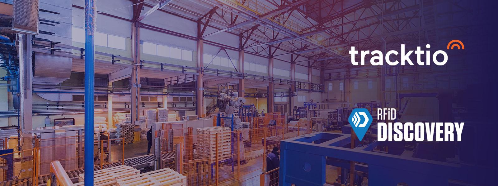 Tracktio and RFiD Discovery logos dans un environnement industriel