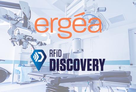 Ergea & RFiD Discovery Logo on image showing hospital operating theatre