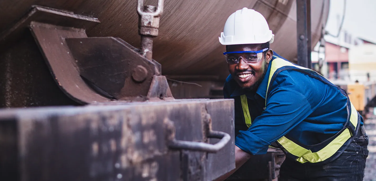 Worker on construction site
