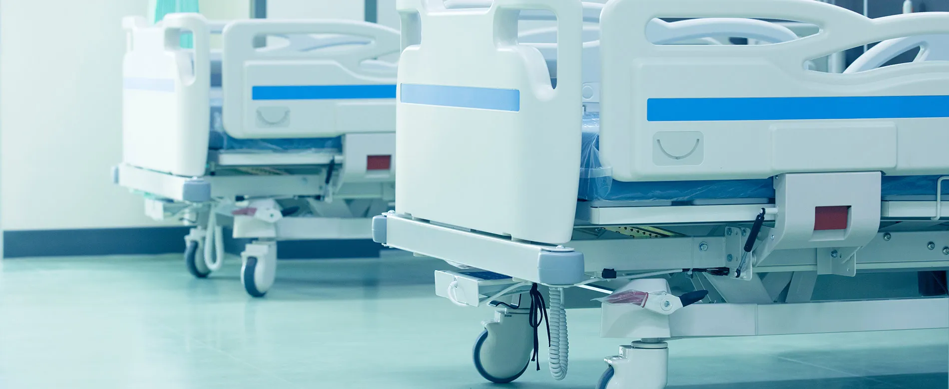 Empty beds in hospital