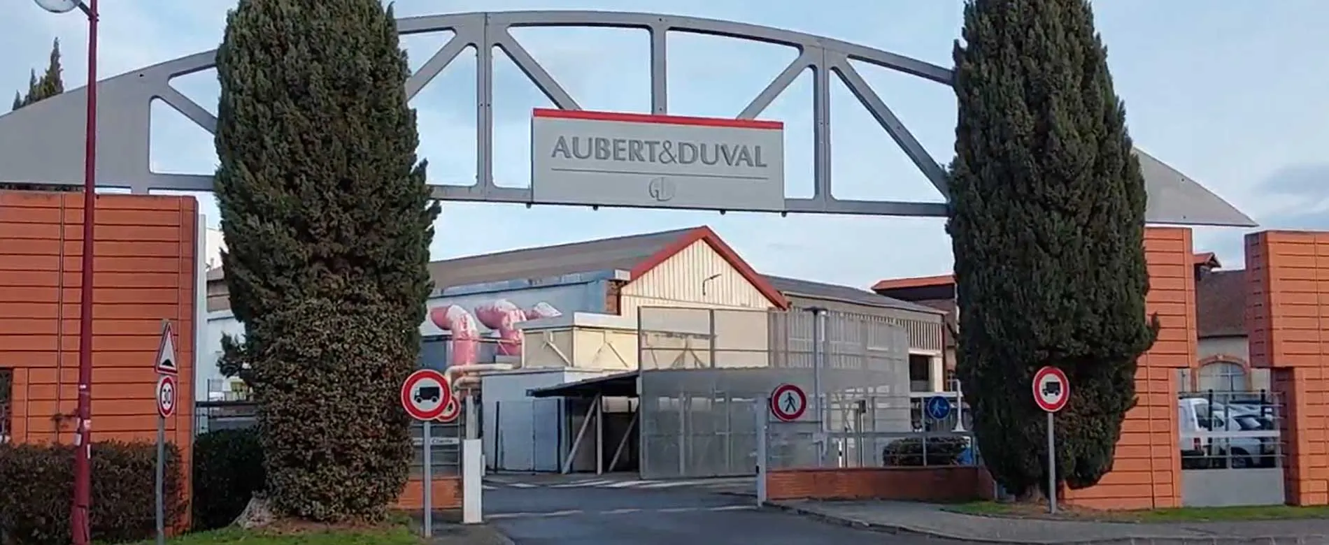 Entrance to Aubert & Duval production site
