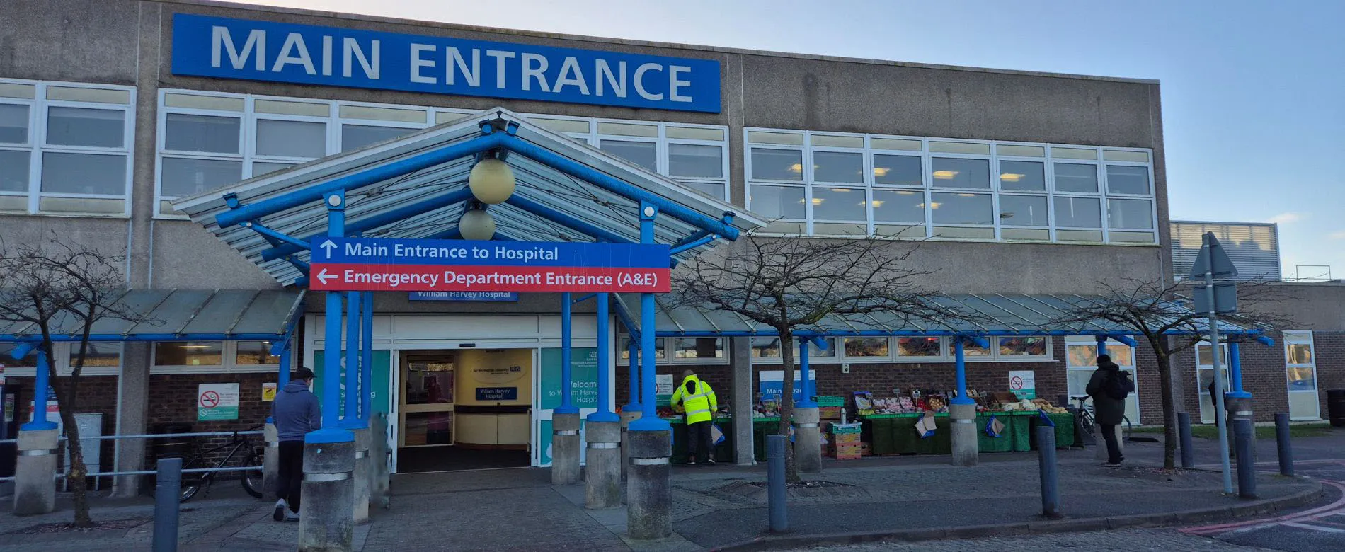 main entrance of the east kent hospital
