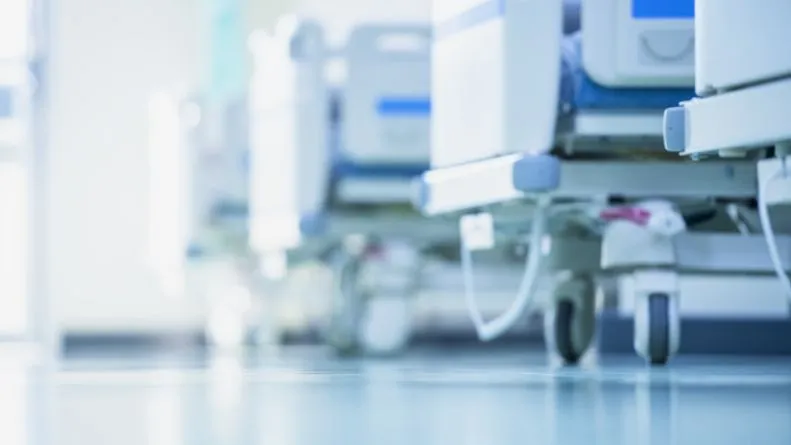 trolleys in a hospital