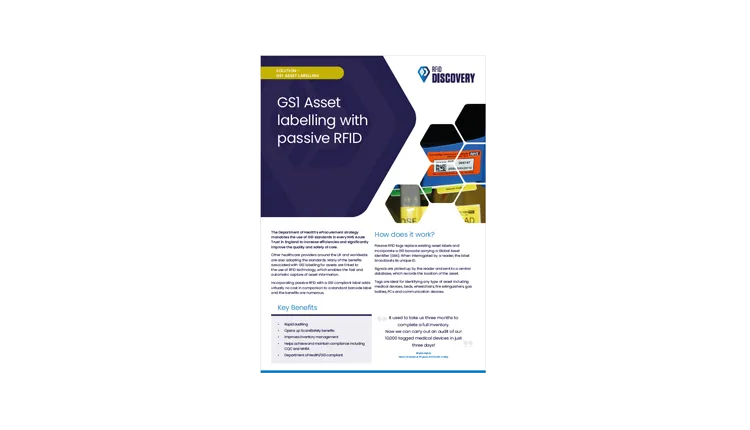 GS1 asset labelling brochure for healthcare