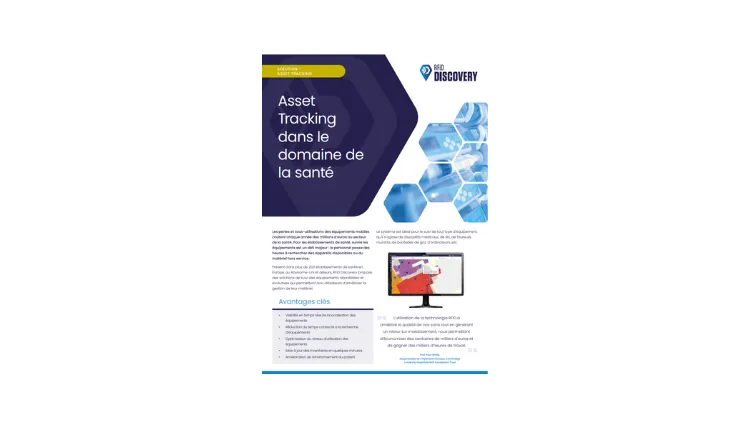 asset tracking for healthcare brochure in french