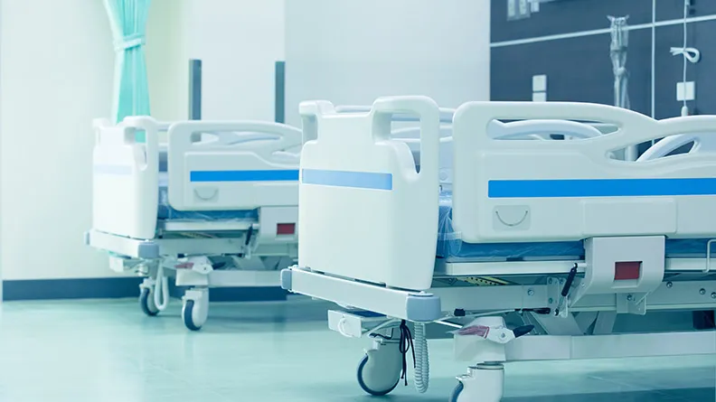 Empty beds in hospital