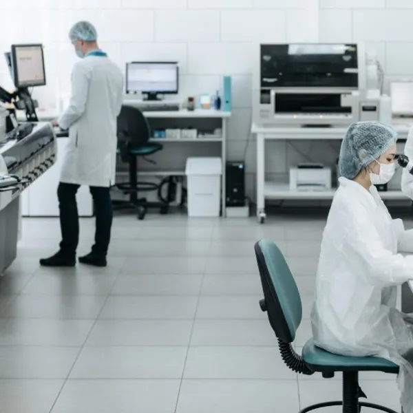 biomedical engineering team in a lab
