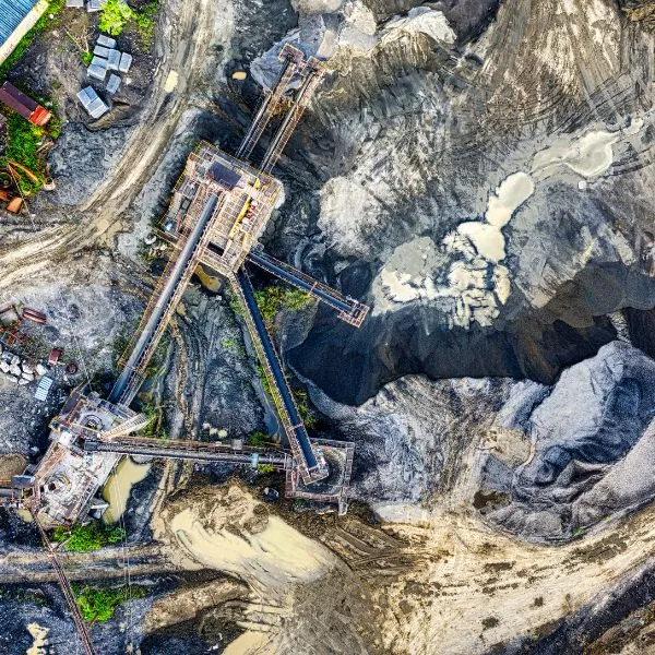mining pit from the sky