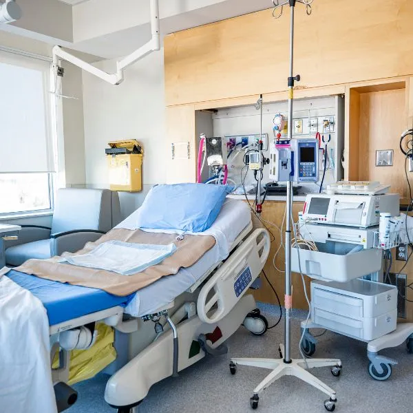 hospital equipment in a room