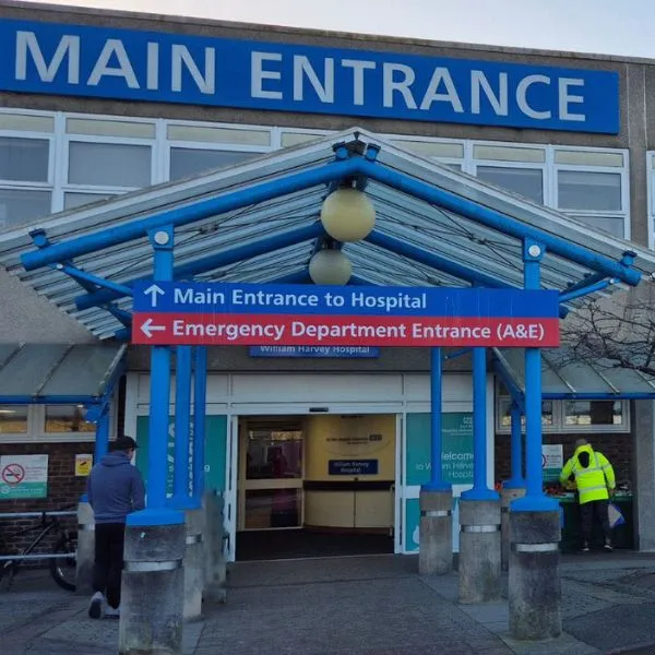 main entrance of the east kent hospital