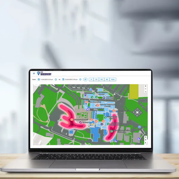 Contact tracing heat map for hospitals