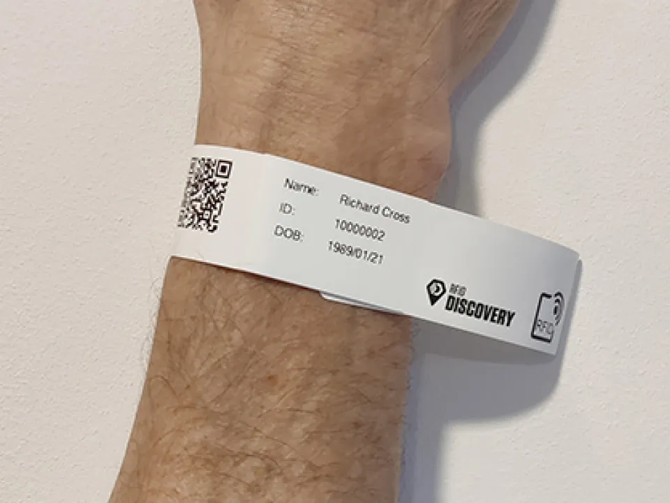 RFID enabled patient wristband